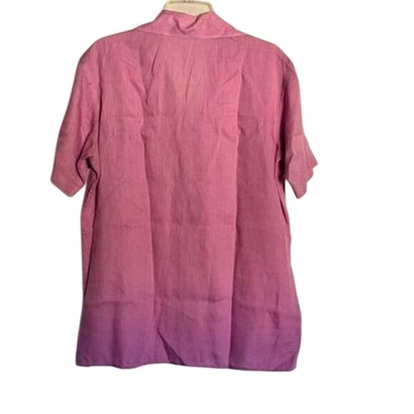 Ralph Lauren Purple Label 100% Linen Camp Shirt Pink Made in Italy M - Picture 3 of 16